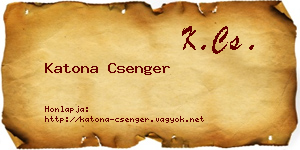 Katona Csenger névjegykártya
